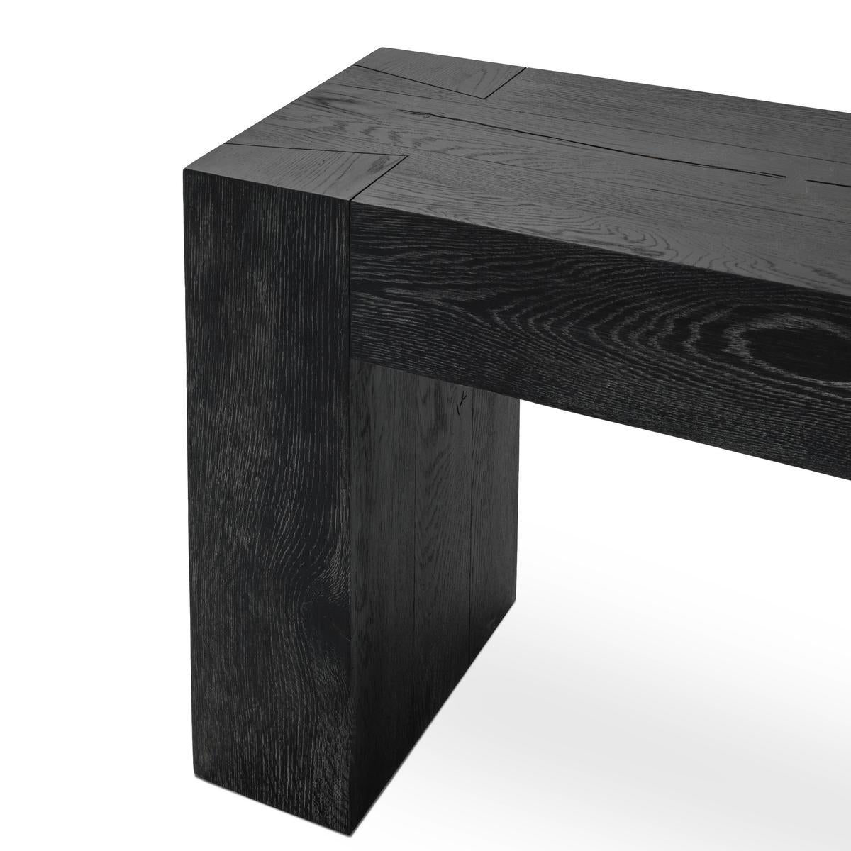 Bristol Rectangle Console Table - Aged Black