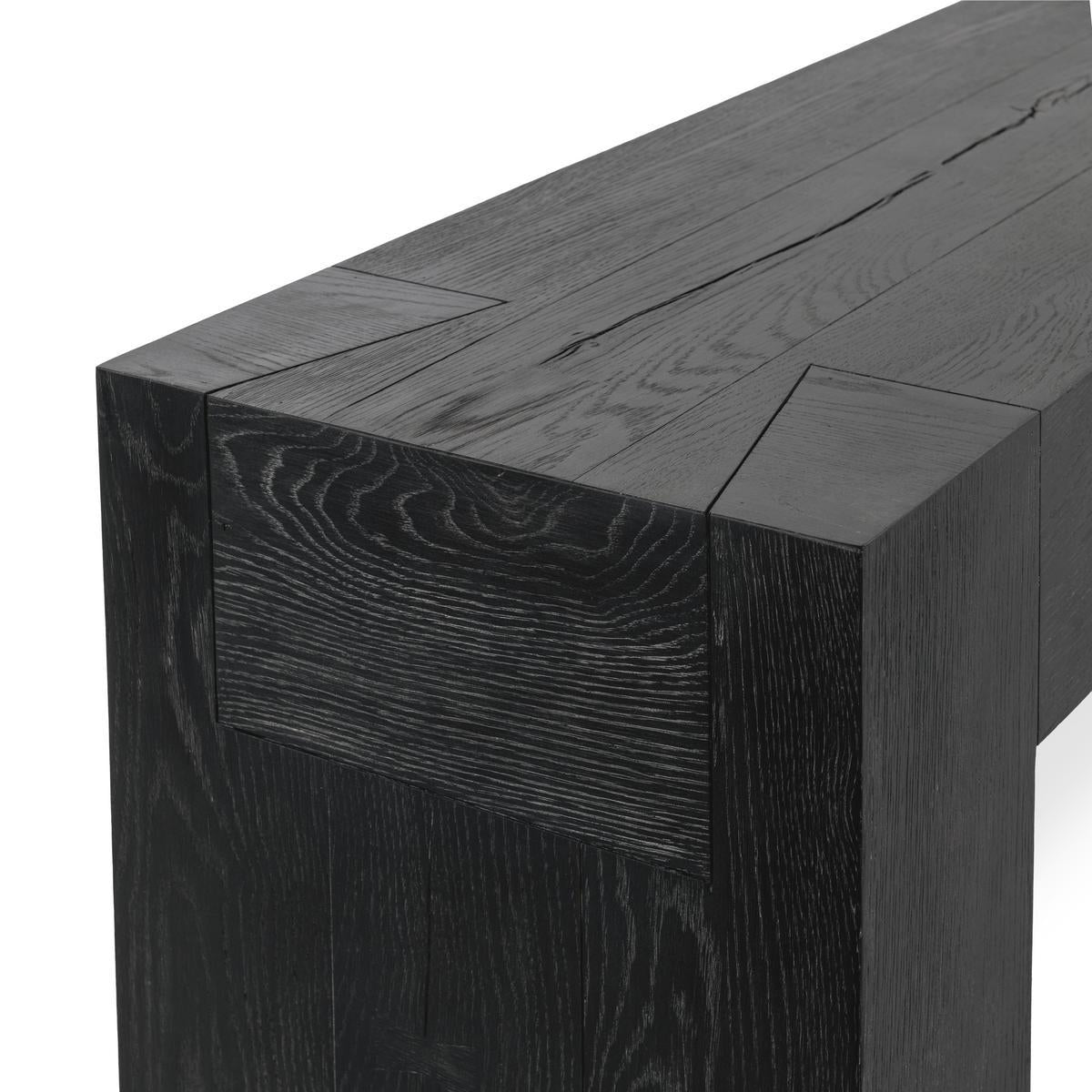 Bristol Rectangle Console Table - Aged Black