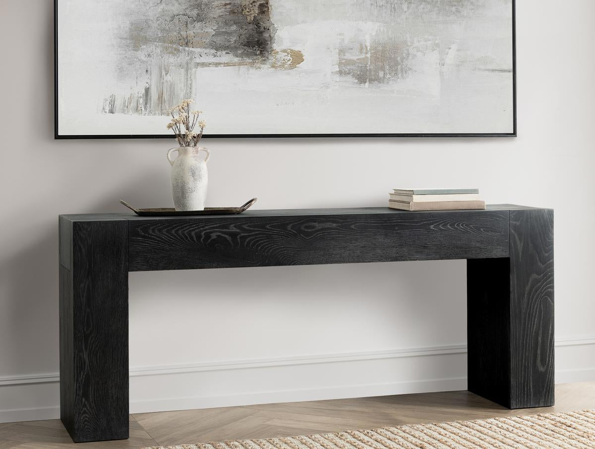 Bristol Rectangle Console Table - Aged Black