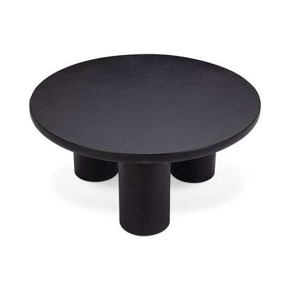 Anzio Outdoor Round Coffee Table - Black