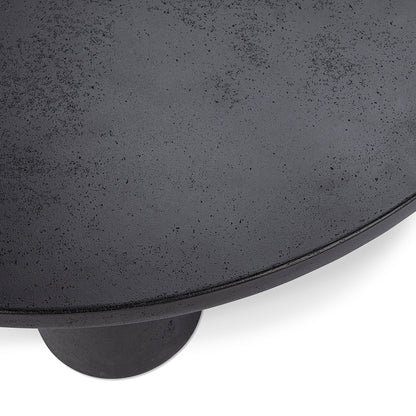 Anzio Outdoor Round Coffee Table - Black
