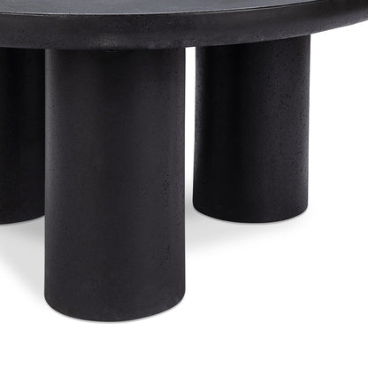 Anzio Outdoor Round Coffee Table - Black