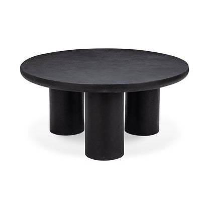 Anzio Outdoor Round Coffee Table - Black