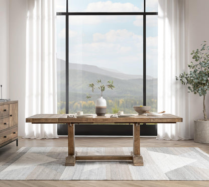 Dita 63"-95" Extendable Dining Table Warm Natural
