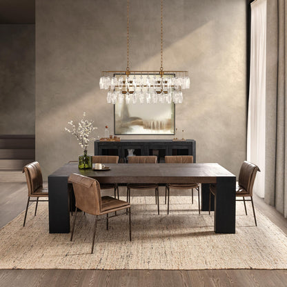 Deaven Rectangle Dining Table - Toasted Brown