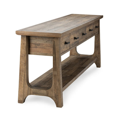 Talladega Rectangle Console Table - Natural Pine