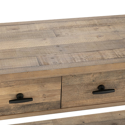 Talladega Rectangle Console Table - Natural Pine