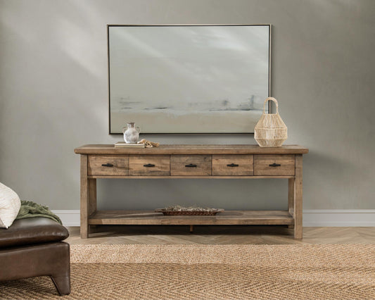 Talladega Rectangle Console Table - Natural Pine