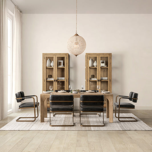 Crest Rectangle Dining Table - Warm Natural