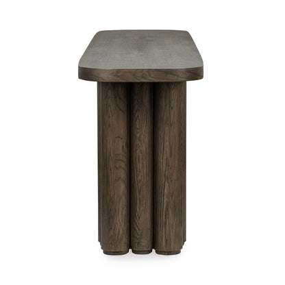 Tiber Rectangle Console Table - Toasted Brown
