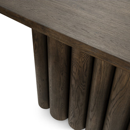 Tiber Rectangle Console Table - Toasted Brown