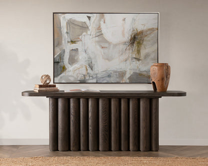 Tiber Rectangle Console Table - Toasted Brown