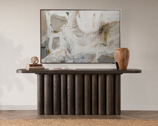 Tiber Rectangle Console Table - Toasted Brown