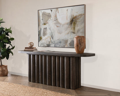 Tiber Rectangle Console Table - Toasted Brown