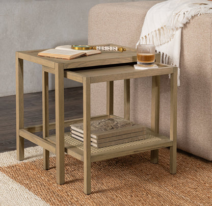 Devin Nesting Accent Tables - Khaki Mist