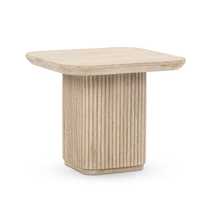 Vander Square End Table - Cream Washed