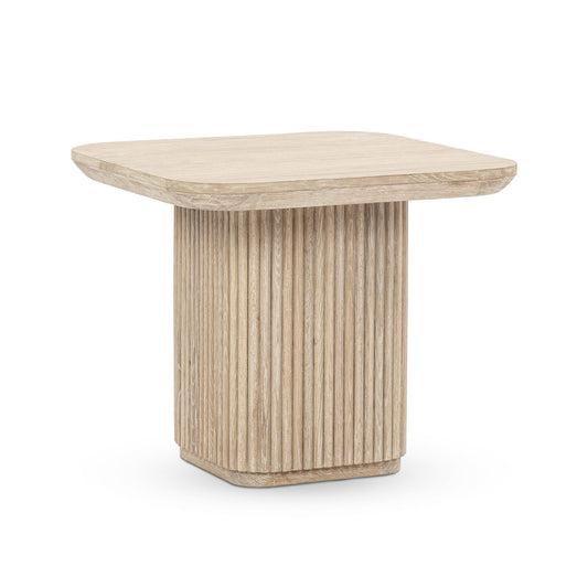Vander Square End Table - Cream Washed