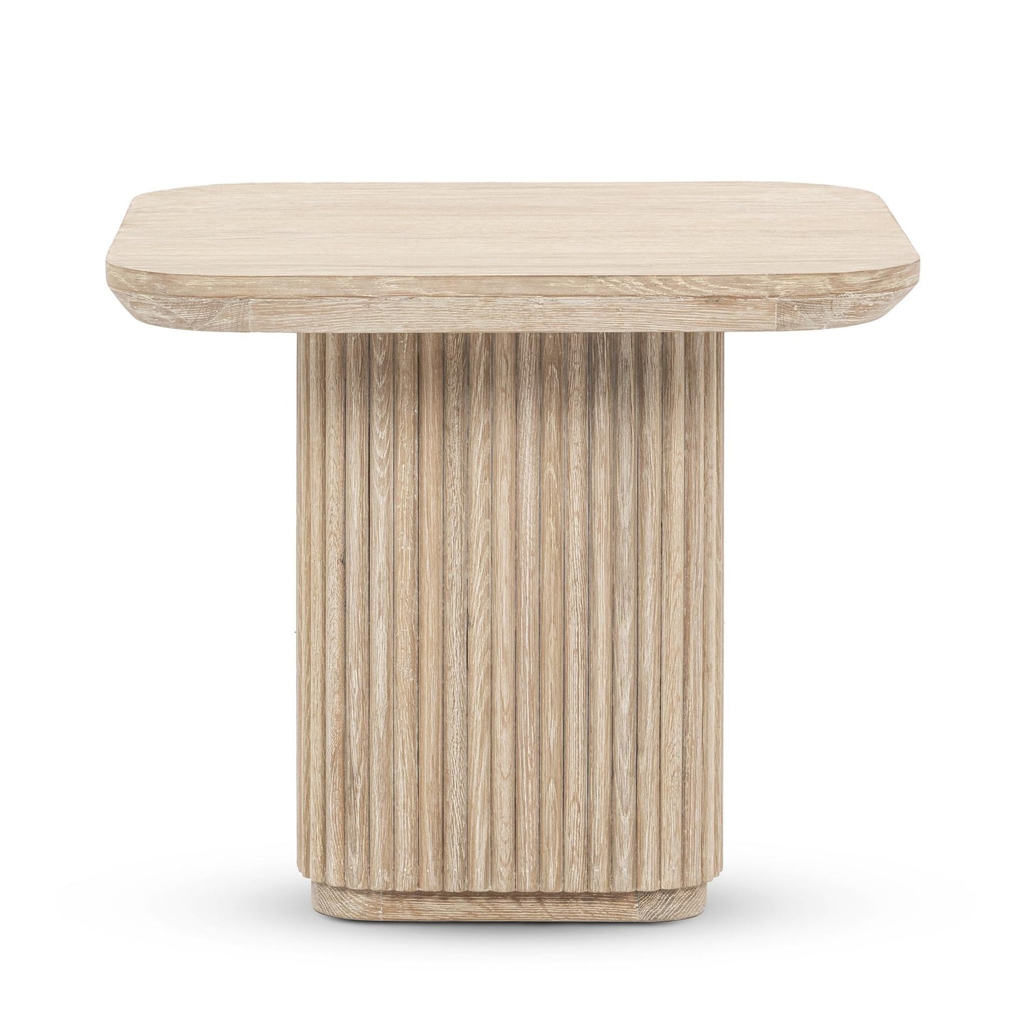 Vander Square End Table - Cream Washed