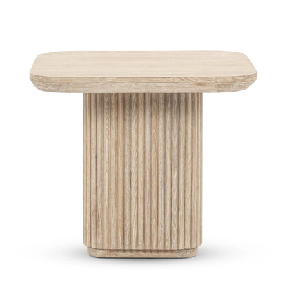 Vander Square End Table - Cream Washed
