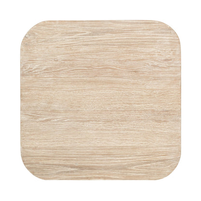 Vander Square End Table - Cream Washed
