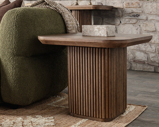 Vander Square End Table - Tawny Brown