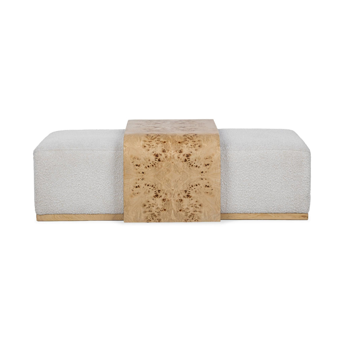 Kenan Rectangle Ottoman Coffee Table - Creamy Ivory