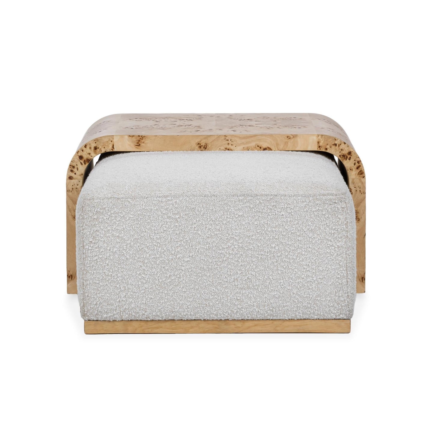Kenan Rectangle Ottoman Coffee Table - Creamy Ivory