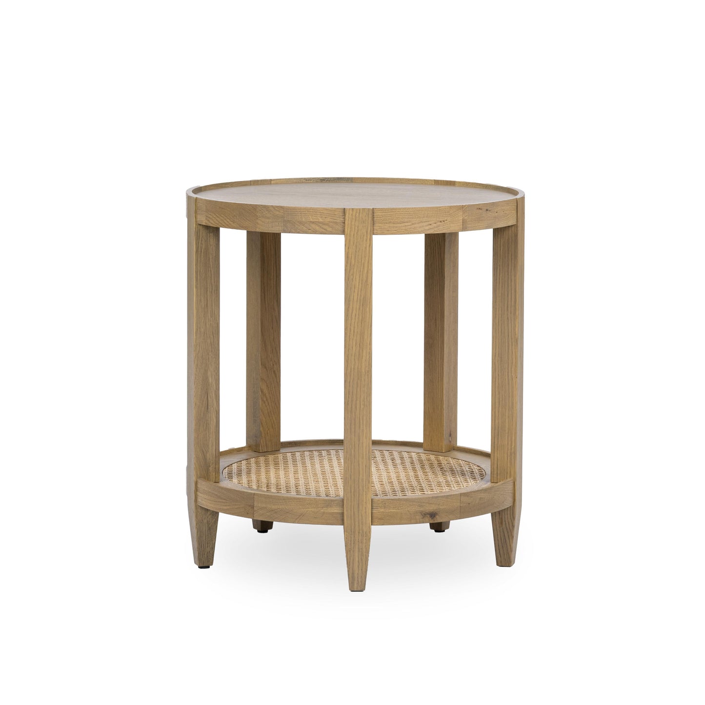 Devin Round End Table - Khaki Mist