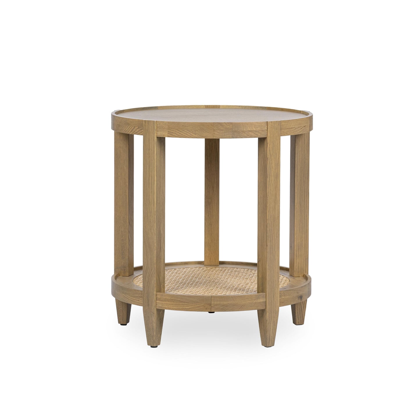 Devin Round End Table - Khaki Mist