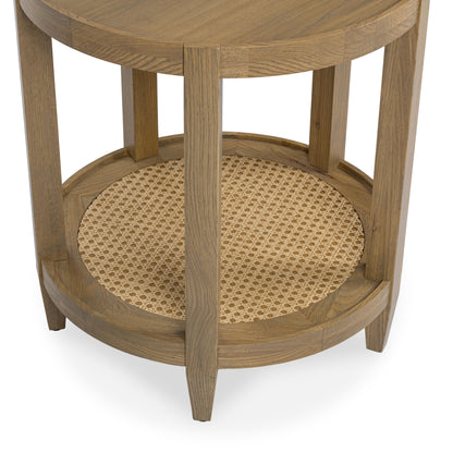 Devin Round End Table - Khaki Mist