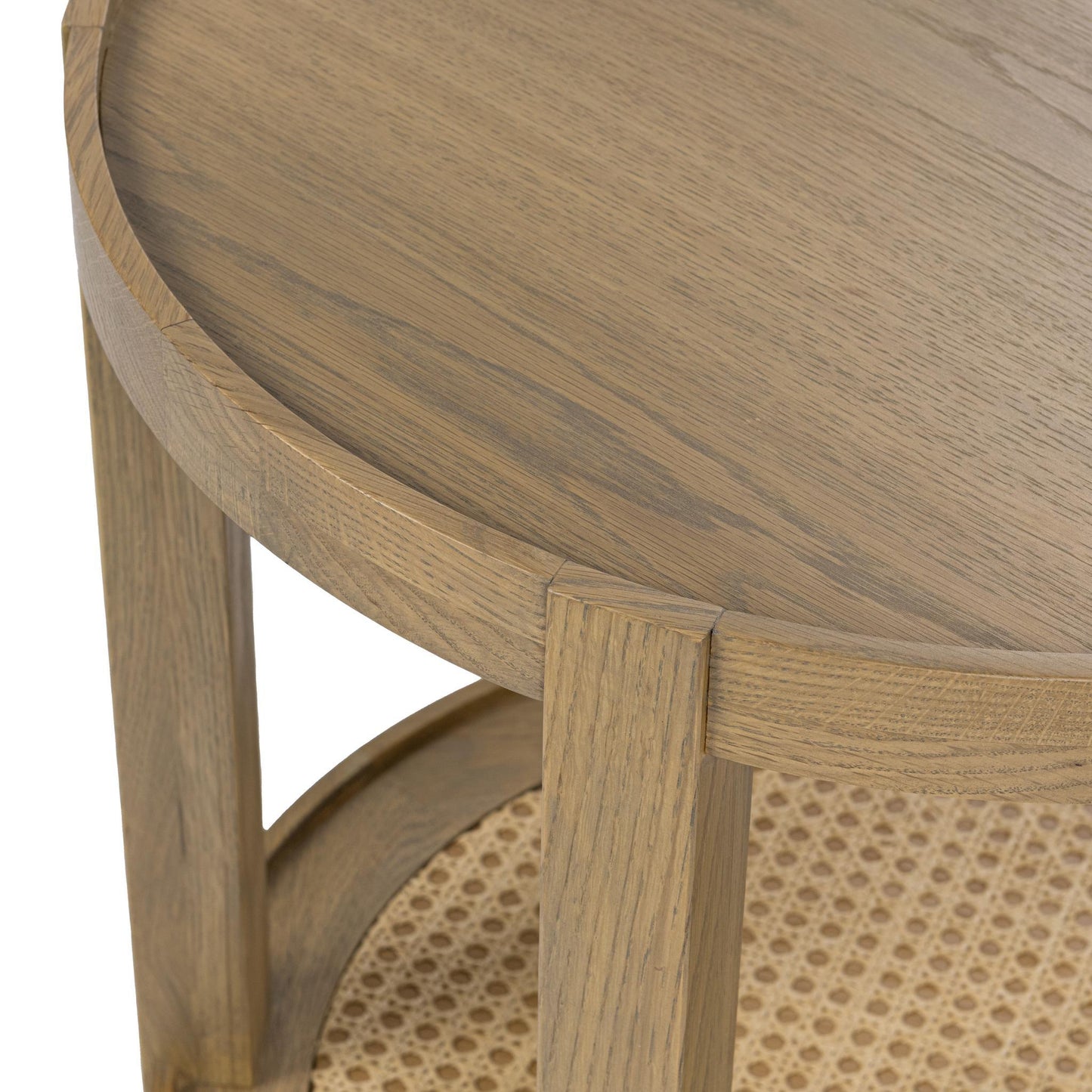 Devin Round End Table - Khaki Mist