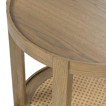 Devin Round End Table - Khaki Mist