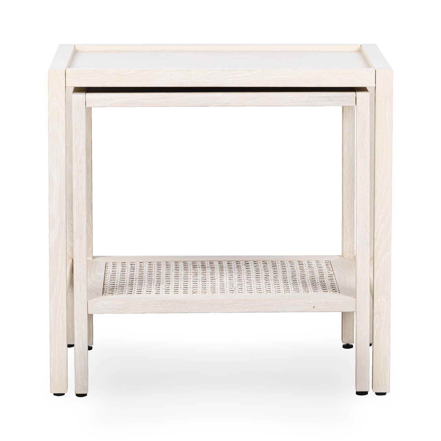 Devin Nesting Accent Tables - Milk White