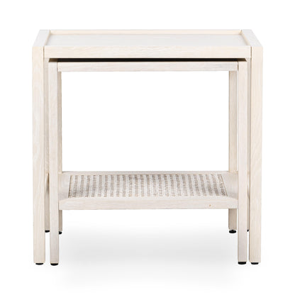 Devin Nesting Accent Tables - Milk White