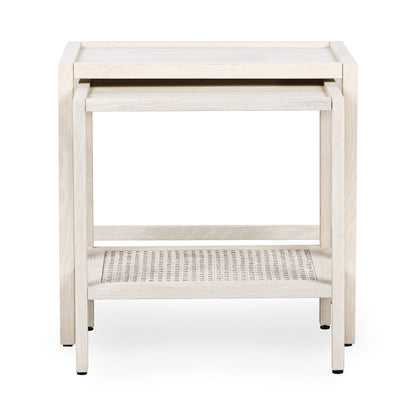 Devin Nesting Accent Tables - Milk White