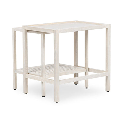Devin Nesting Accent Tables - Milk White