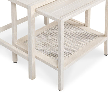 Devin Nesting Accent Tables - Milk White