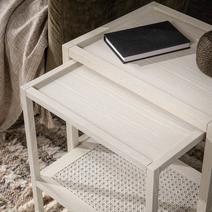 Devin Nesting Accent Tables - Milk White