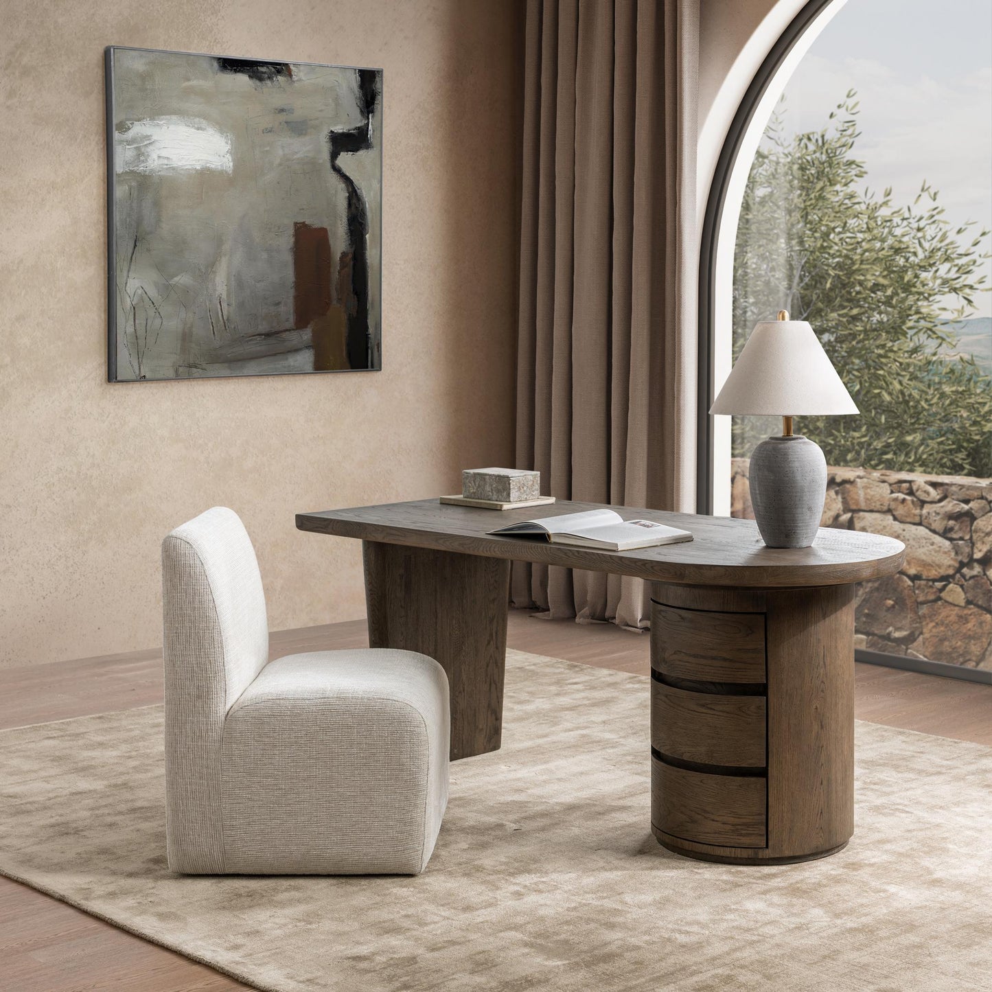 Estelle Desk - Soft Cocoa