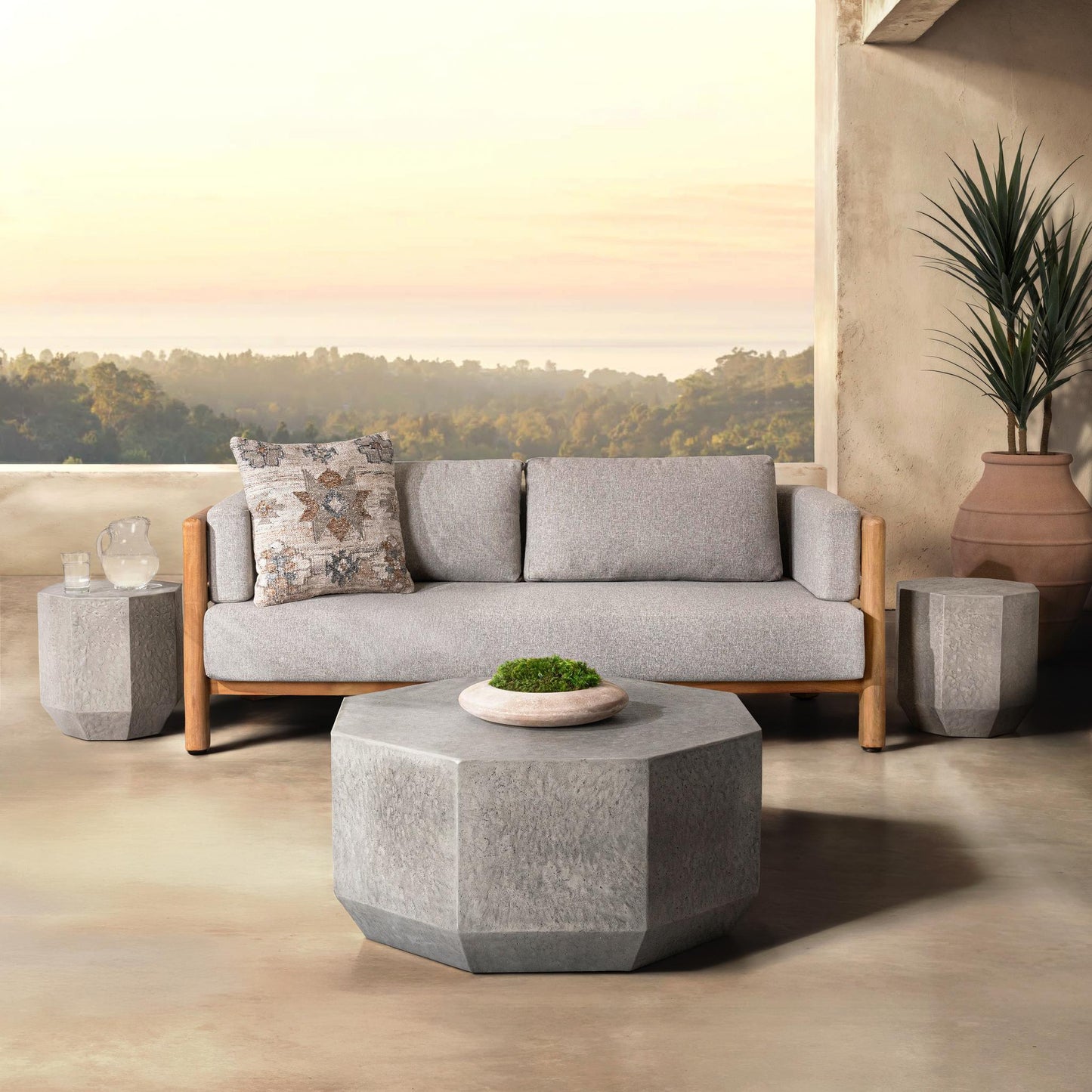 Morse Outdoor Coffee Table - Dark Gray