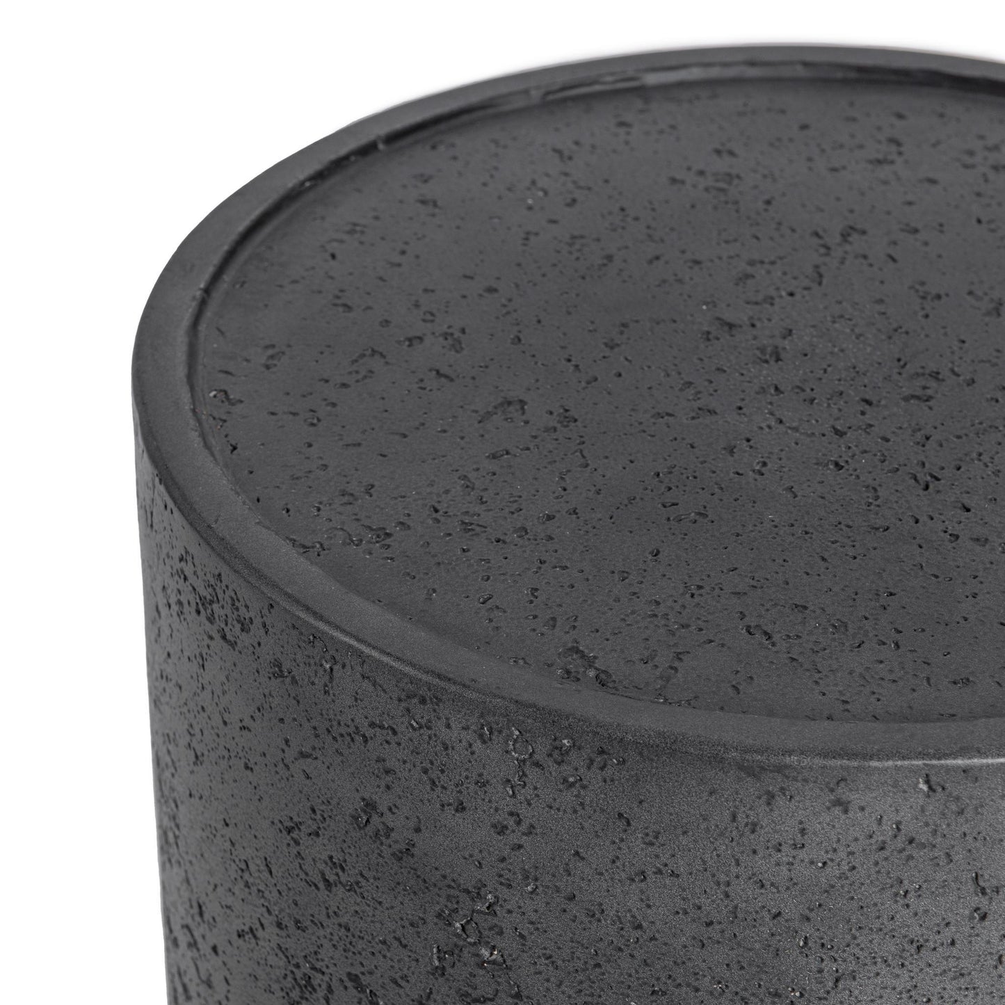 Darsa 18" Outdoor Round Accent Table - Dark Gray