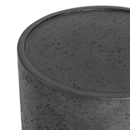 Darsa 18" Outdoor Round Accent Table - Dark Gray