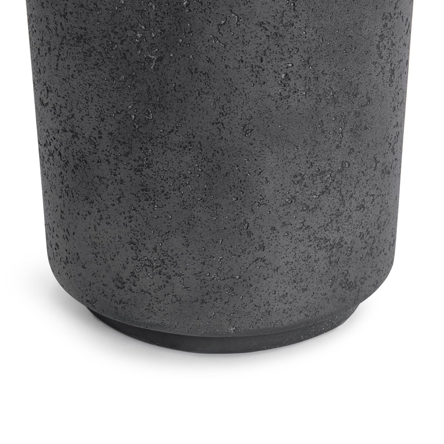 Darsa 18" Outdoor Round Accent Table - Dark Gray