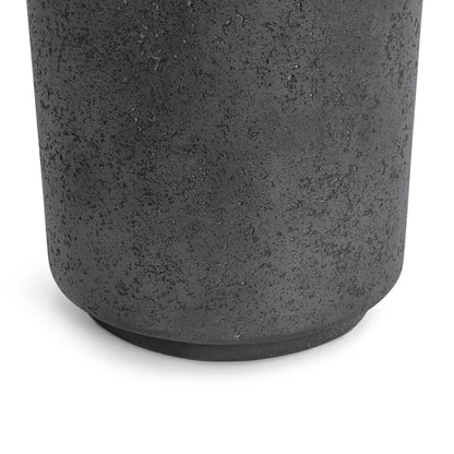 Darsa 18" Outdoor Round Accent Table - Dark Gray