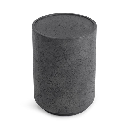 Darsa 20" Outdoor Round Accent Table - Dark Gray