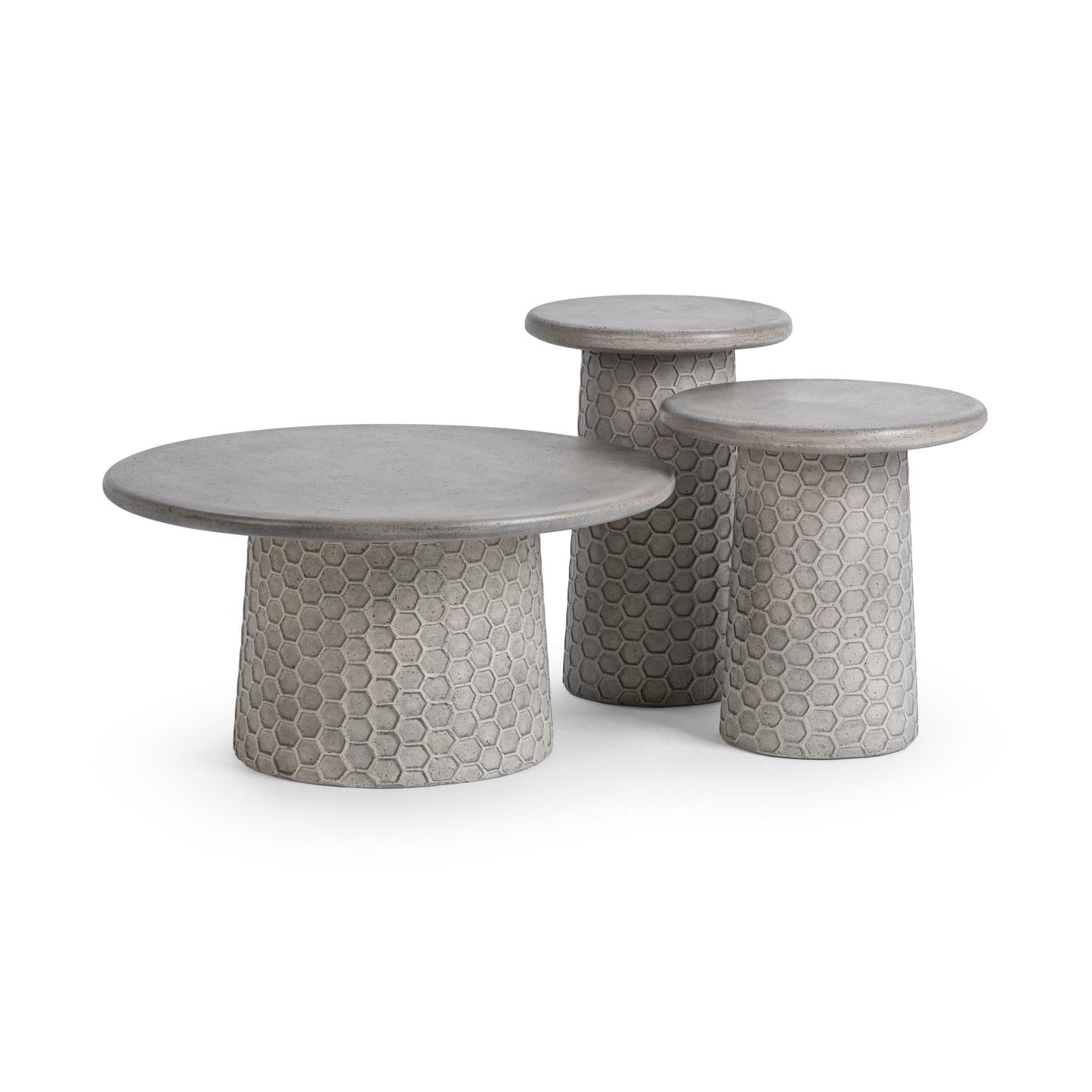 Delaine 20" Outdoor Accent Table - Light  Gray