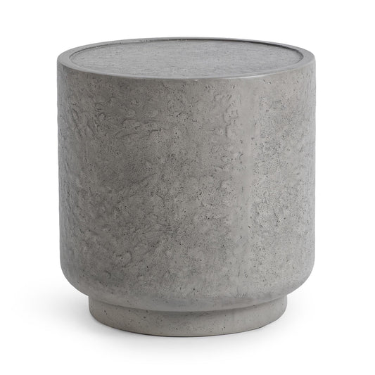 Sania Outdoor Round Accent Table - Dark Grey