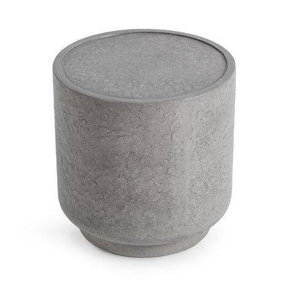 Sania Outdoor Round Accent Table - Dark Grey