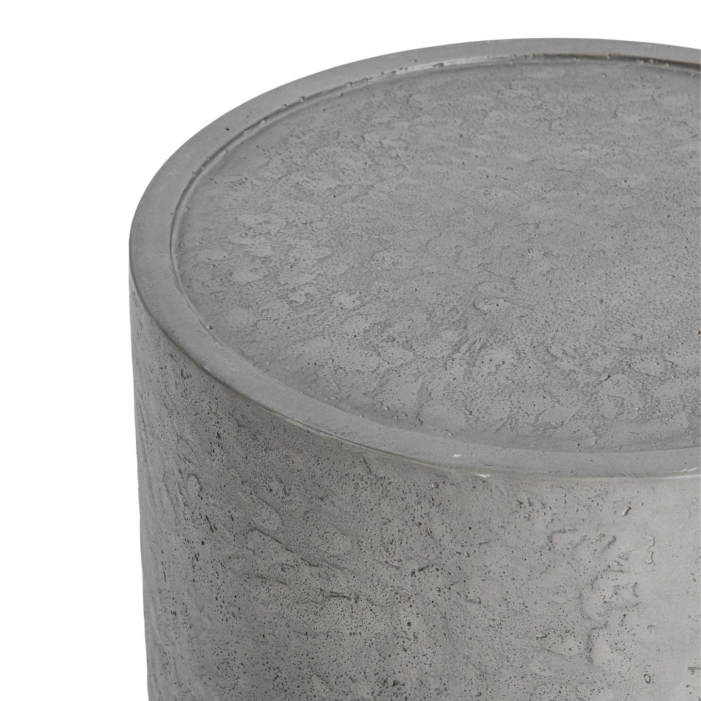 Sania Outdoor Round Accent Table - Dark Grey