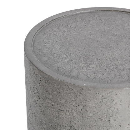 Sania Outdoor Round Accent Table - Dark Grey